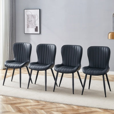 Curved Comfort Dining Chair 4-Pack – Ergonomic & Stylish
