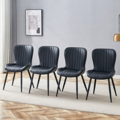 Curved Comfort Dining Chair 4-Pack – Ergonomic & Stylish