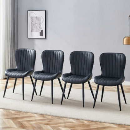 Curved Comfort Dining Chair 4-Pack – Ergonomic & Stylish