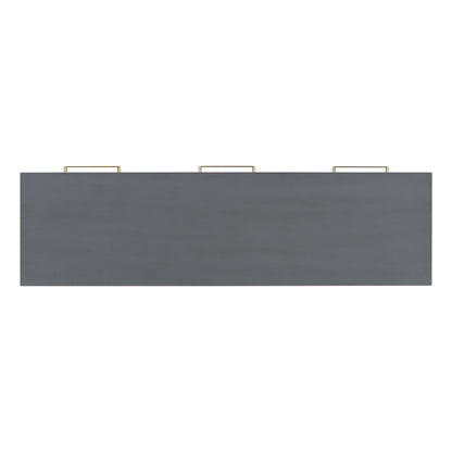 Antique Gray Three-Drawer Console Table
