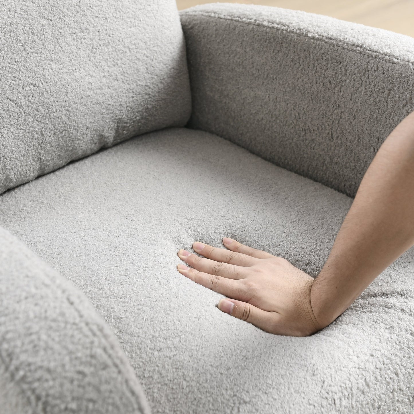 27.6"W CloudSoft Teddy Rocking Chair