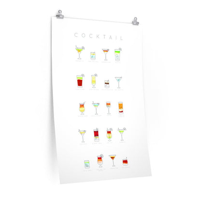Stylish Cocktail Recipe Wall Art – Unframed Matte Poster