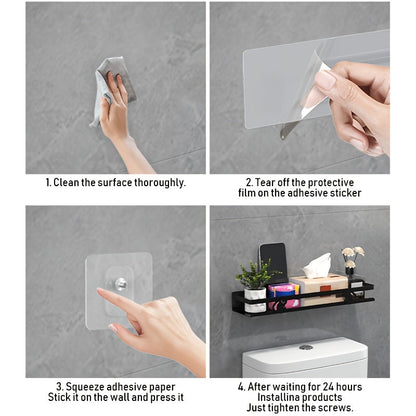 NoDrill Black Bathroom Storage Rack: The Space-Saving Gamechanger