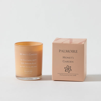 Monet’s Garden Floral & Nutty Scented Candle with Rose Quartz Crystals