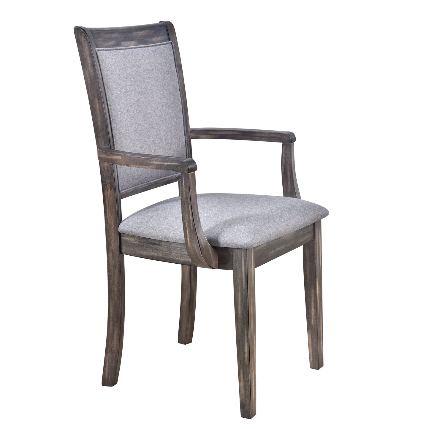 Extendable Trestle Table & Upholstered Linen Chairs