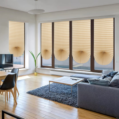 Self-Adhesive Pleated Fabric Shades | No-Drill, Cut-to-Size Cordless Blinds