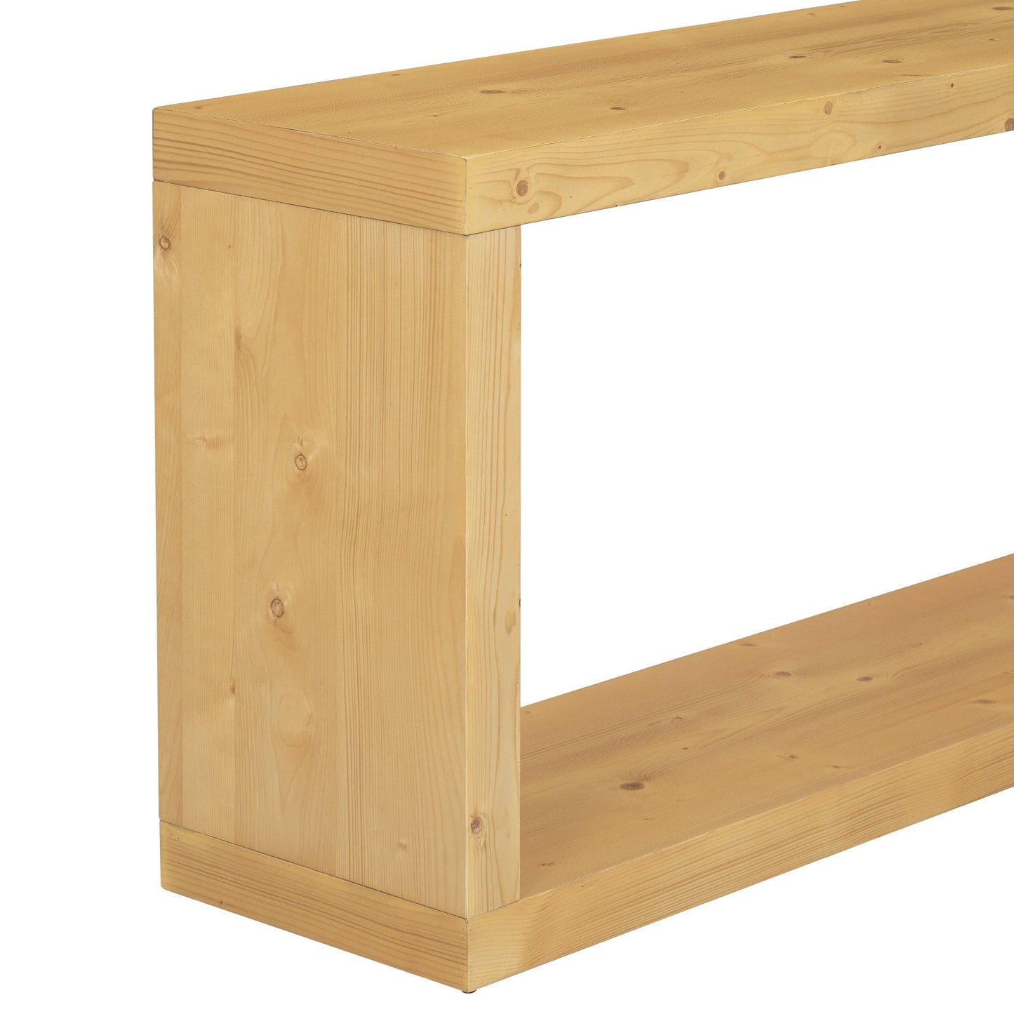 Modern Minimalist Entryway Console Table with Storage Shelf – Natural Wood Hallway Table