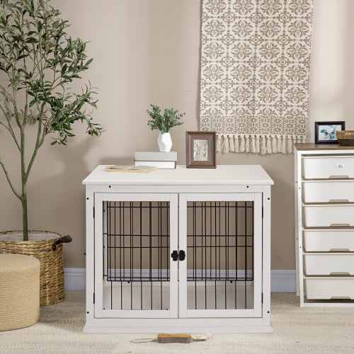 Space-Saving Dog Crate Coffee Table for Small to Medium Dogs