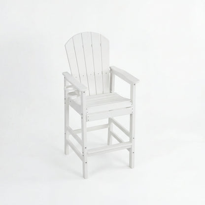 All-Weather HDPE Bar Height Adirondack Chair with Cup Holder