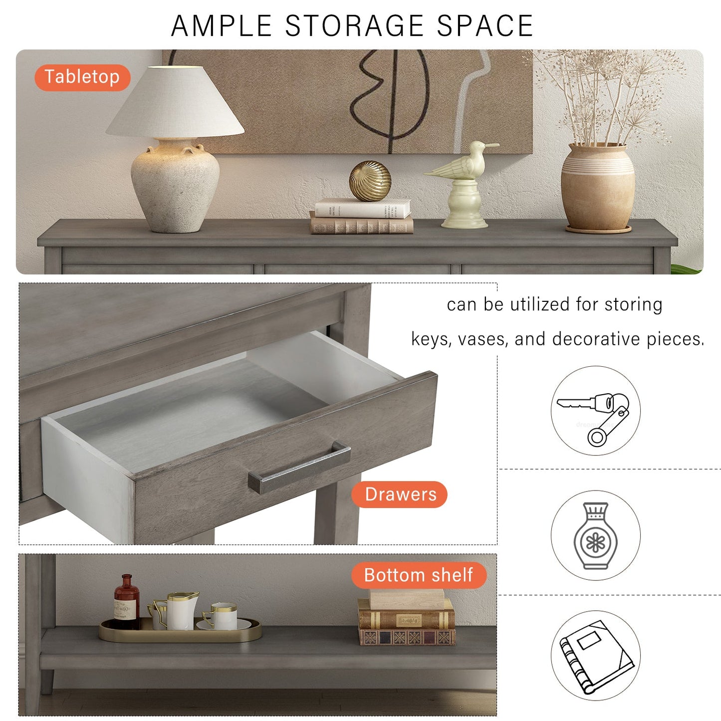 American Design Console Table for Entryway