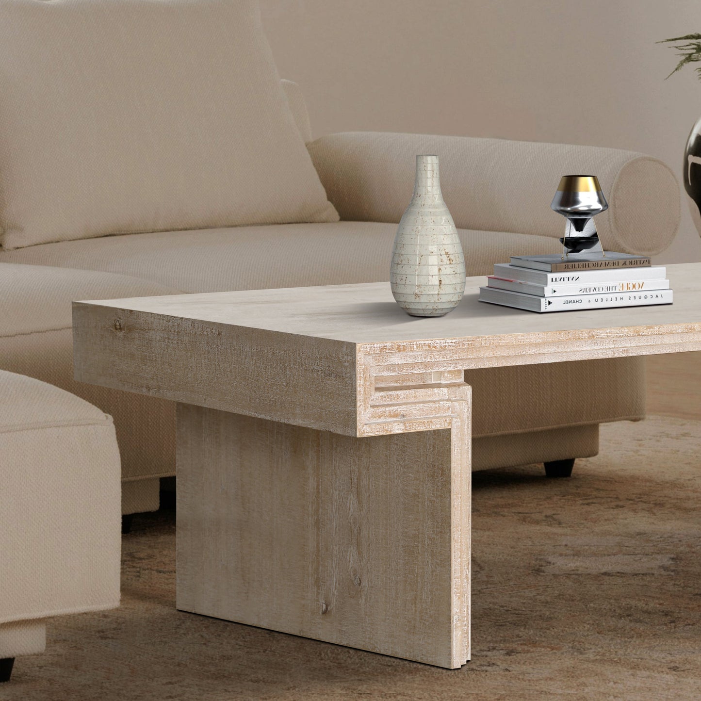 American Vintage Industrial Coffee Table, Premium Reclaimed Wood Replica