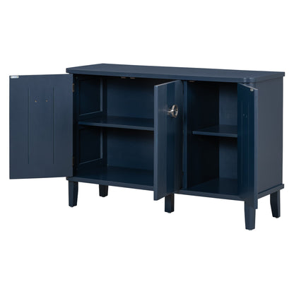 Three-Door Storage Cabinet with Solid Acacia Doors