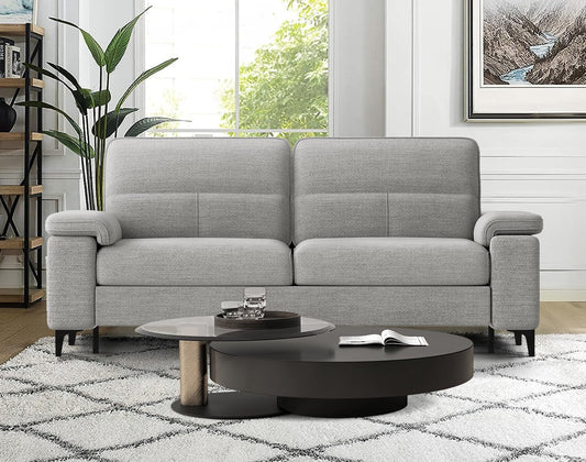 Modern Apartment Loveseat with Adjustable Arms | Tool-Free Assembly