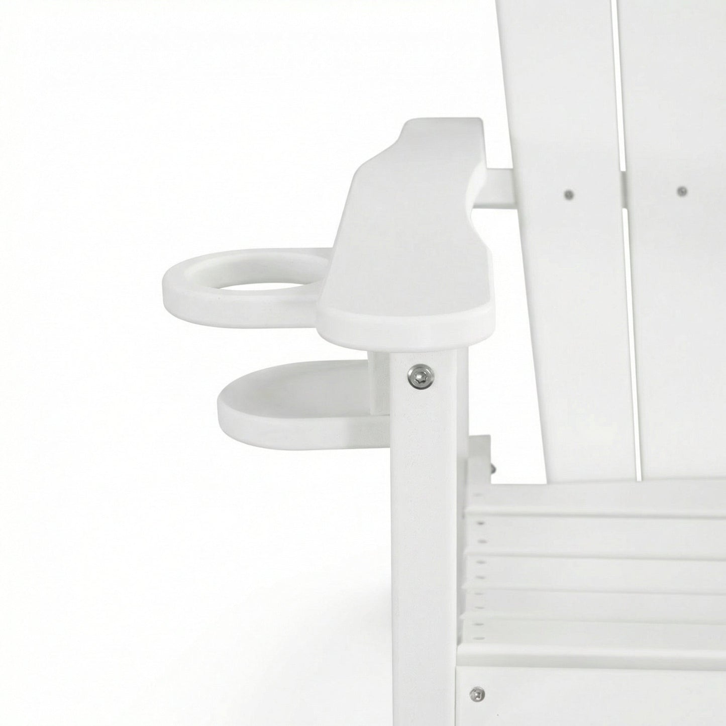 All-Weather HDPE Bar Height Adirondack Chair with Cup Holder