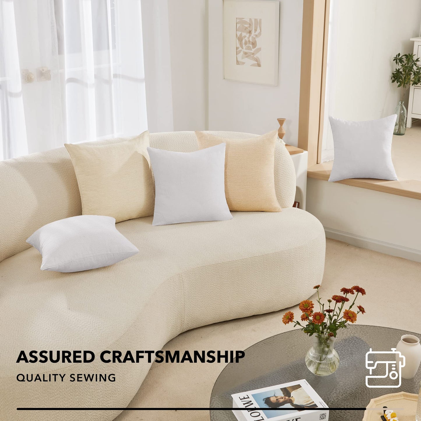 Eco-Conscious Linen Throw Pillow Covers for Modern Decor | 4 PCS