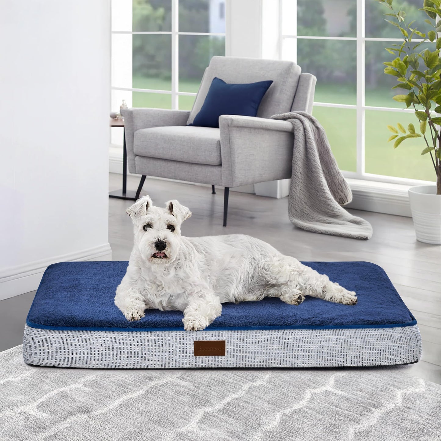 Anxiety-Reducing Orthopedic Dog Bed with Faux Fur