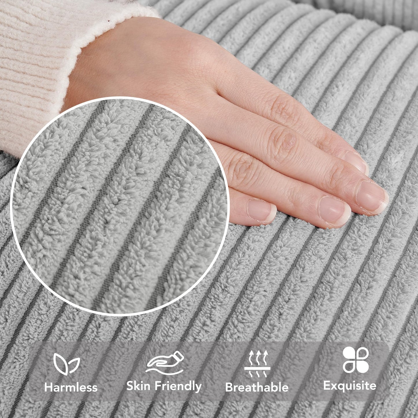 Soft Corduroy Throw Pillow Covers for Modern & Classic Homes | 4PCS
