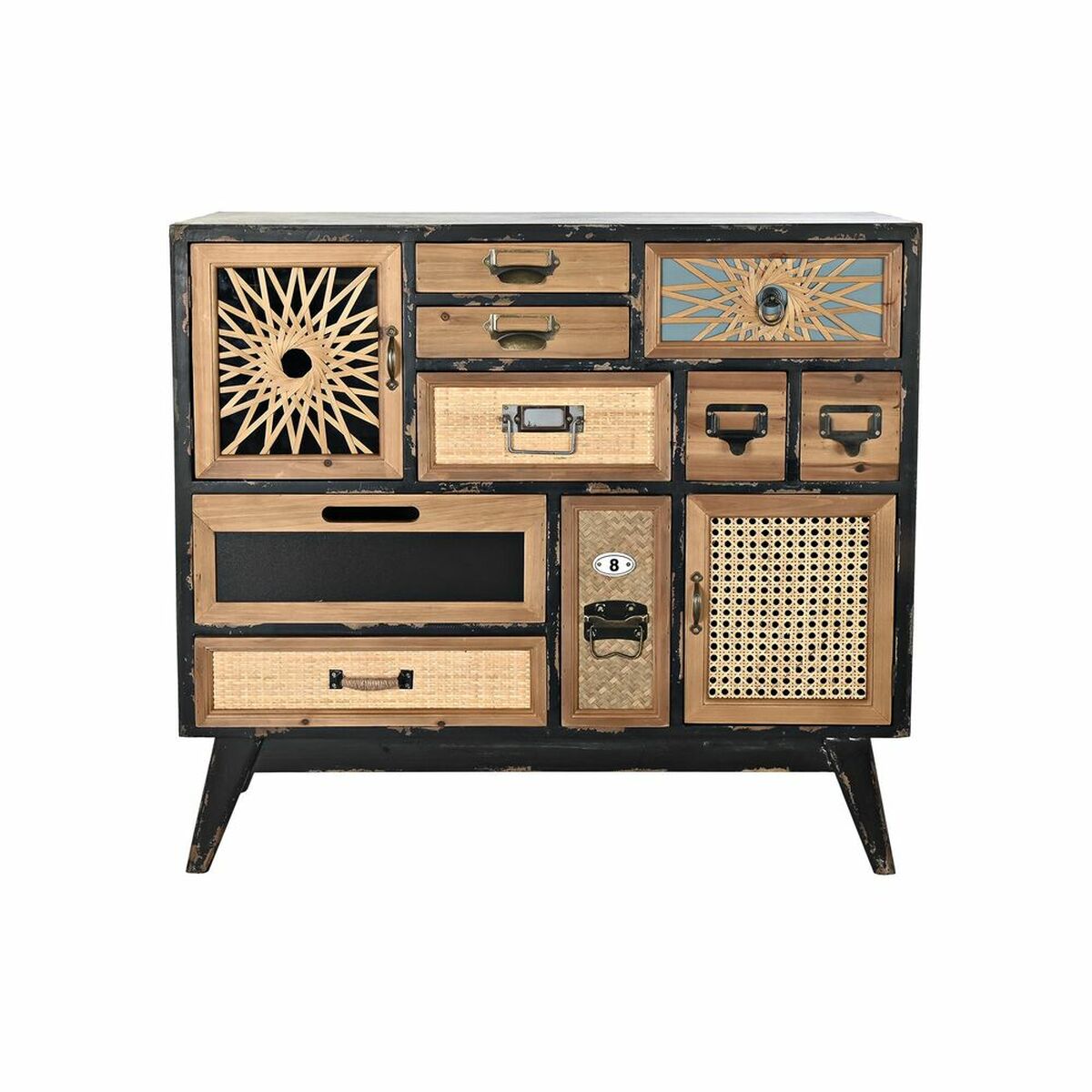 Vintage Fir Wood Chest of Drawers