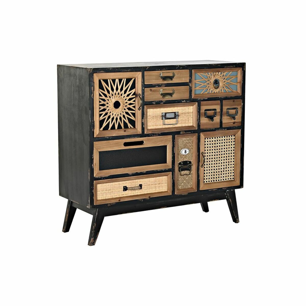 Vintage Fir Wood Chest of Drawers