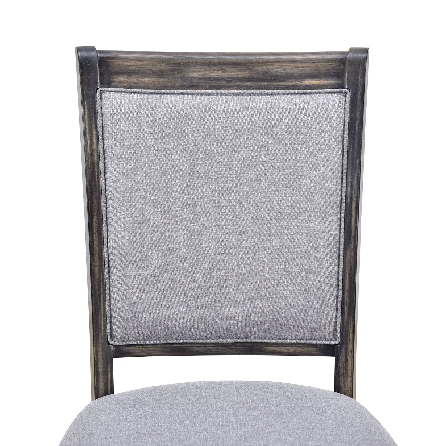 Extendable Trestle Table & Upholstered Linen Chairs
