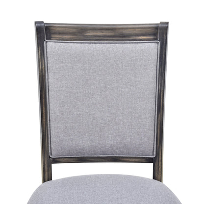 Extendable Trestle Table & Upholstered Linen Chairs