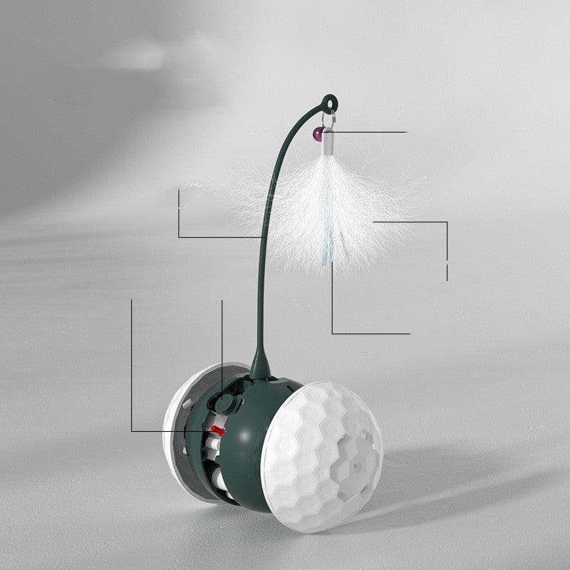 Electric Interactive Cat Toy with Feather – USB Rechargeable Automatic Cat Teaser