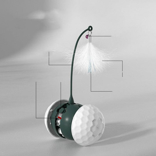 Electric Interactive Cat Toy with Feather – USB Rechargeable Automatic Cat Teaser