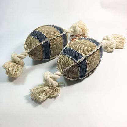 Durable Linen Cotton Rope Dog Toy For Rugby Training - Bite Resistant