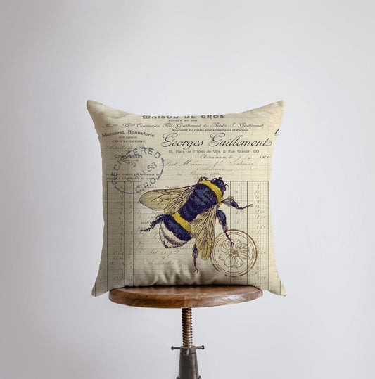 The Vintage Apiary Pillow Cover