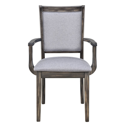 Extendable Trestle Table & Upholstered Linen Chairs