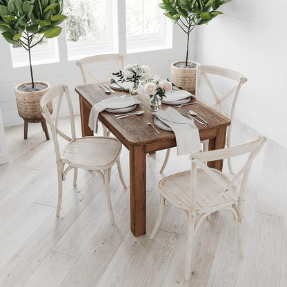Solid Pine Farm Dining Table in Antique Rustic Finish