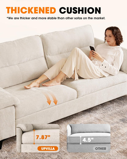 Modern Apartment Loveseat with Adjustable Arms | Tool-Free Assembly