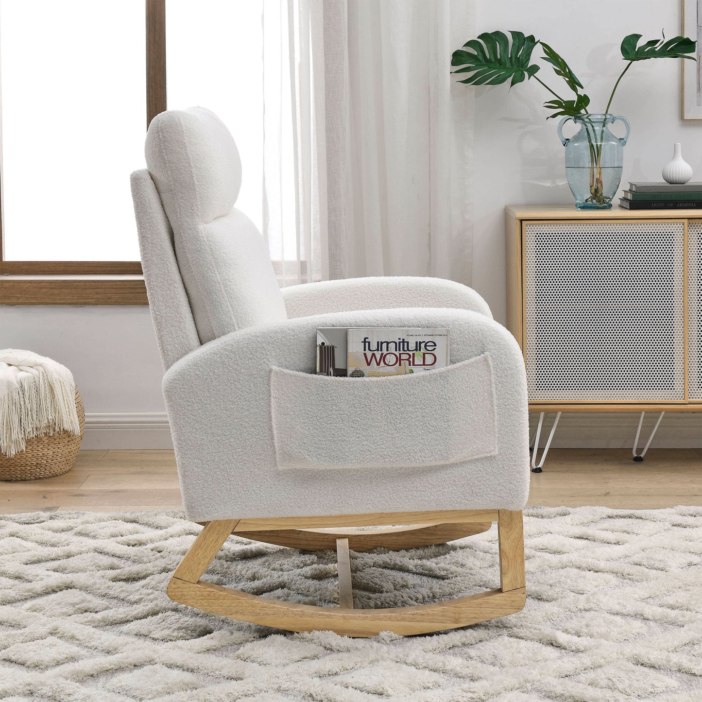 Ivory Rocking Chair – Gentle Motion, Everyday Comfort