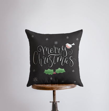 Handmade Double-Sided Merry Christmas Pillow Cover | Made in USA