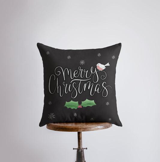 Handmade Double-Sided Merry Christmas Pillow Cover | Made in USA