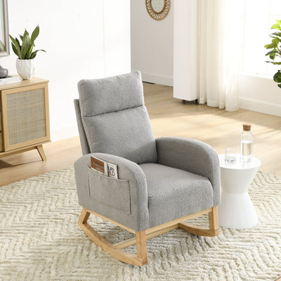 27.6"W CloudSoft Teddy Rocking Chair