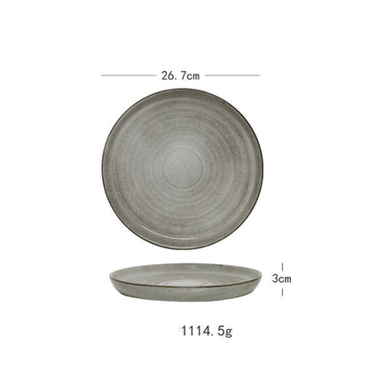 Modern Ribbed Porcelain Dinnerware – Plates & Bowl