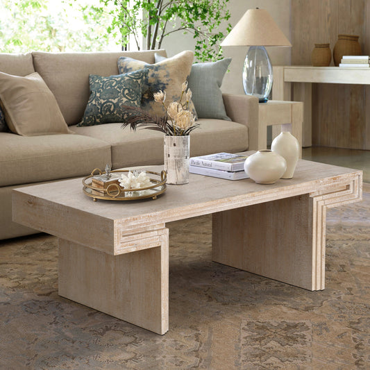 American Vintage Industrial Coffee Table, Premium Reclaimed Wood Replica