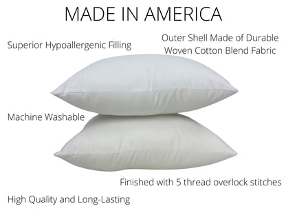Premium Hypoallergenic Pillow Insert | 4x6 for Lumbar & Decorative Covers