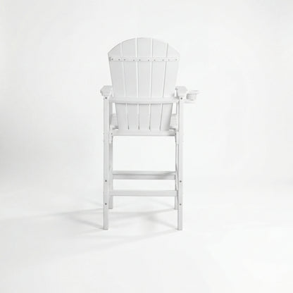 All-Weather HDPE Bar Height Adirondack Chair with Cup Holder