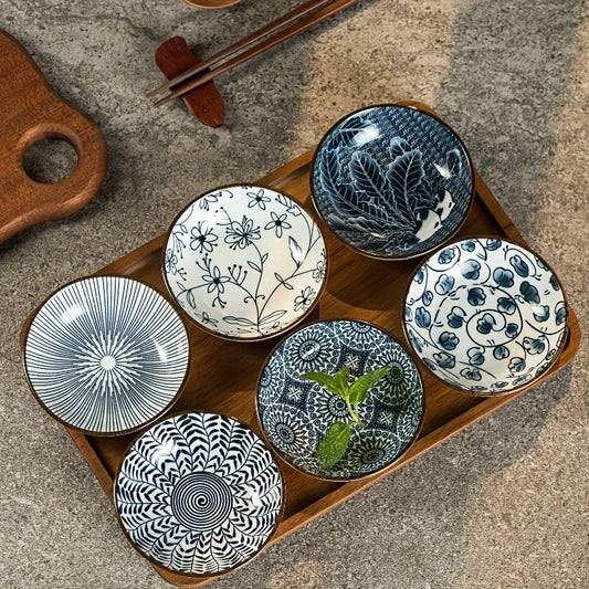 6-Piece Ceramic Snack Plates