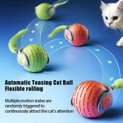 Tireless Playmate: Auto-Rolling Cat Ball with Prey-Like Movements