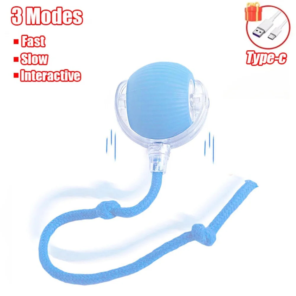 Blue device with a USB-C connection on a white background