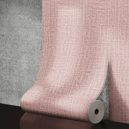 Self-Adhesive 3D Foam Wallpaper – Linen Texture, Thickened PVC Wall Covering