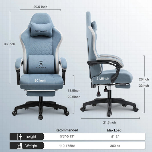 GTPLAYER Executive Gaming Chair with Linkage Armrests