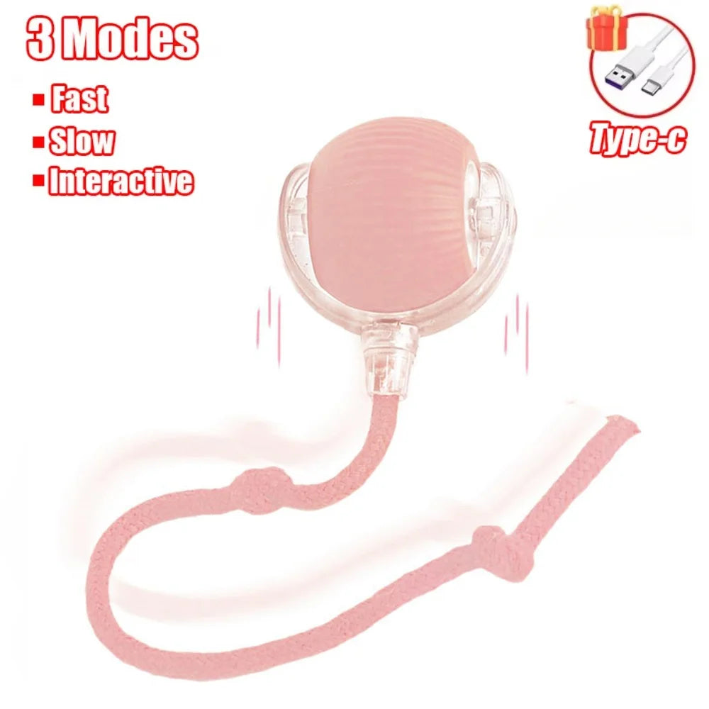 Pink electronic device with USB-C connection on a white background