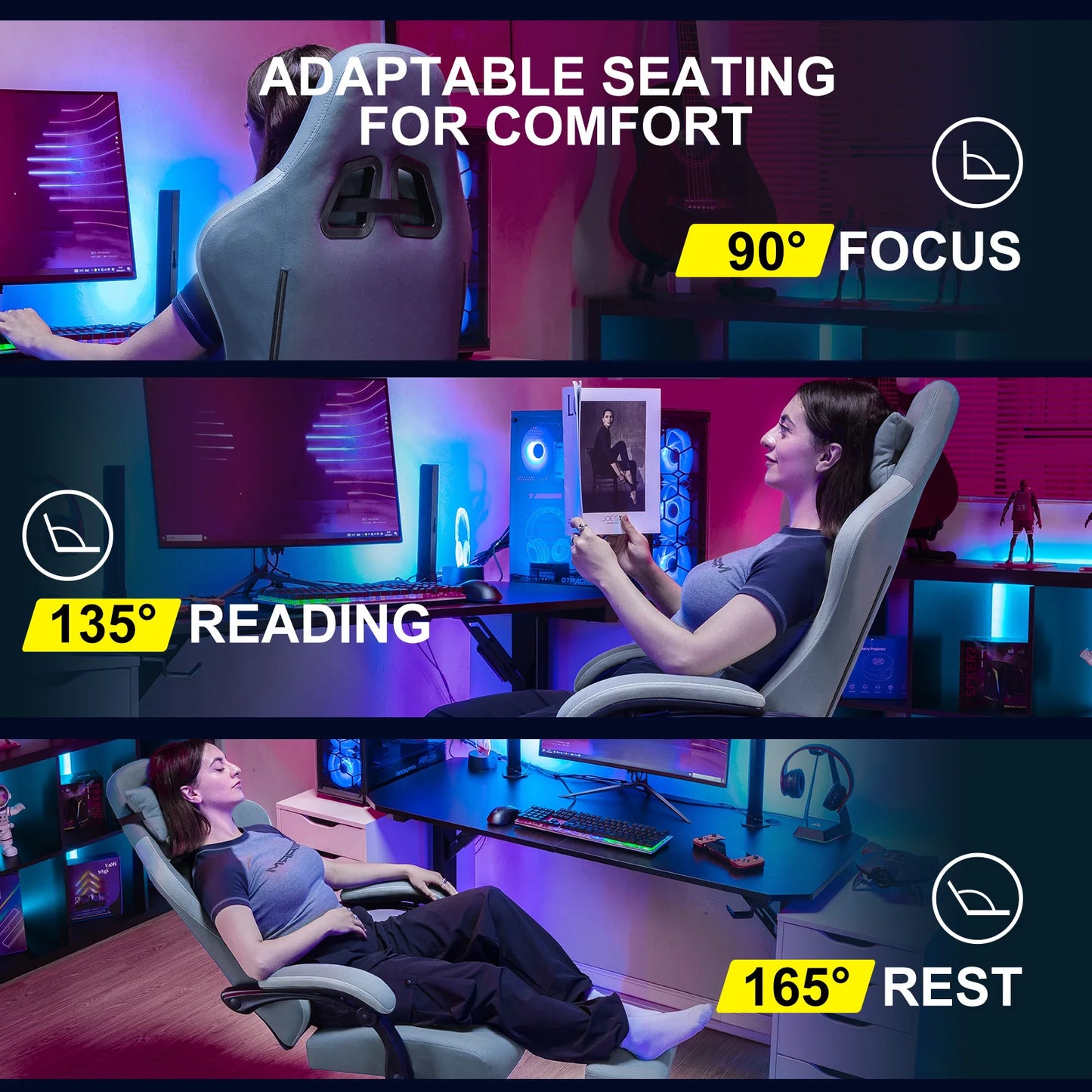 GTPLAYER Executive Gaming Chair with Linkage Armrests