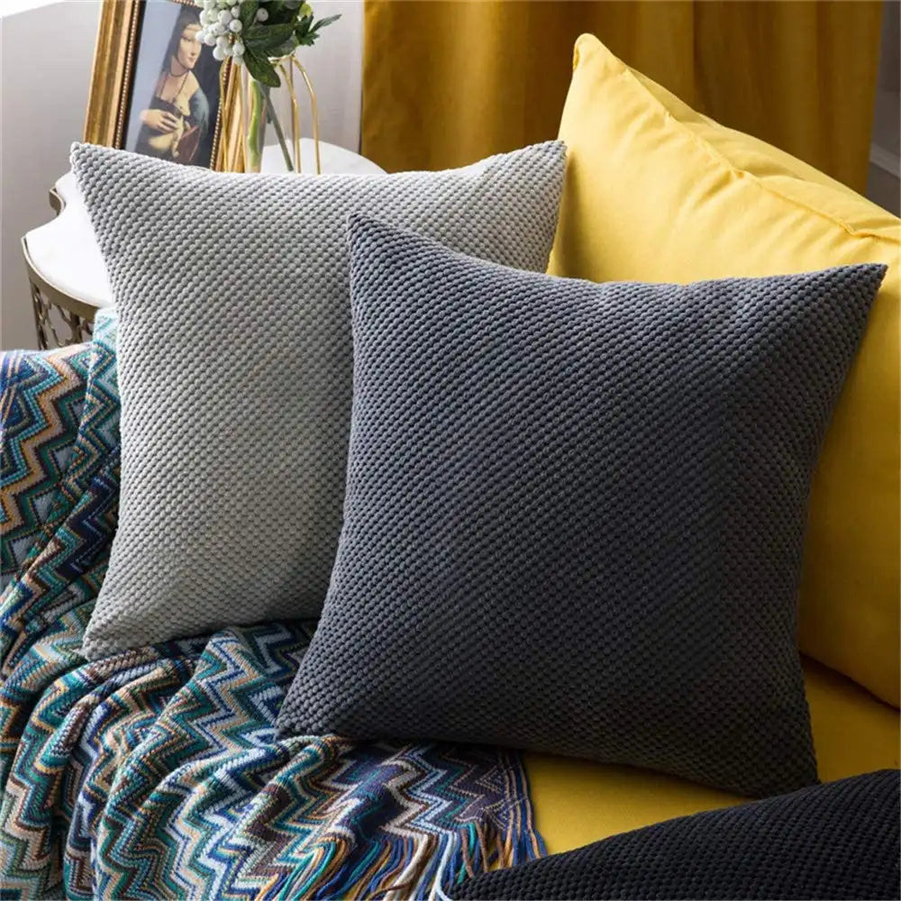 Navy Cross Design Throw Pillow with Insert – 18" x 18"
