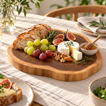 Natural Edge Acacia Wood Cutting & Serving Board