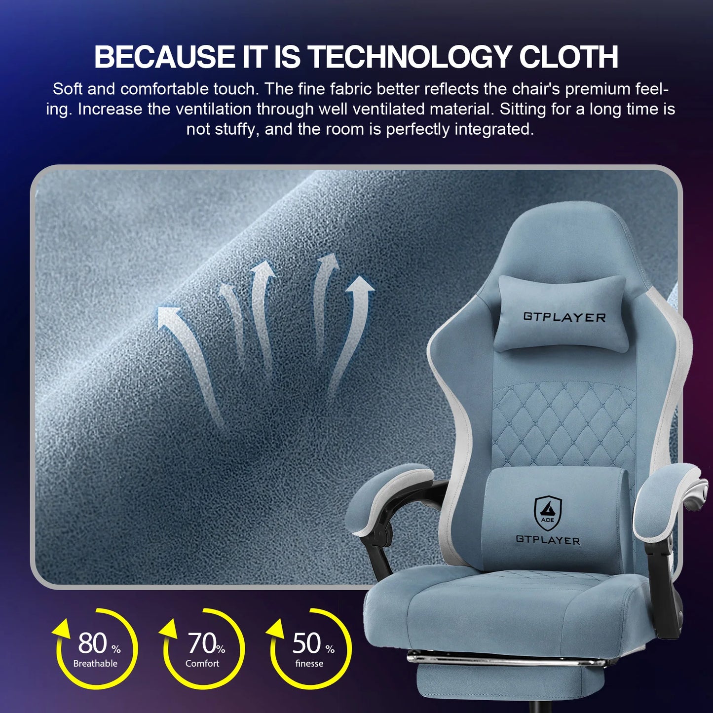GTPLAYER Executive Gaming Chair with Linkage Armrests